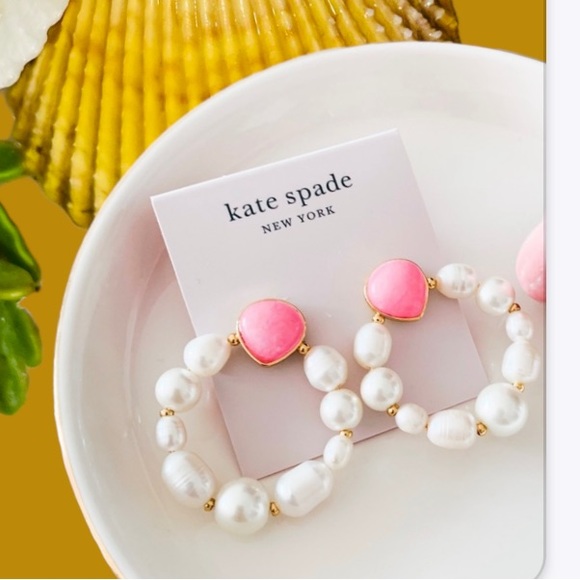 Kate Spade Pearl Pink Pierced Earrings - Picture 1 of 2